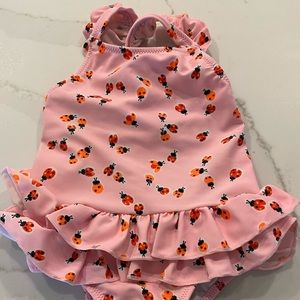 Sunuva ladybug print baby girl’s swimsuit